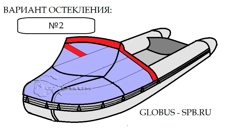 вариант прозрачности носового тента номер 2 